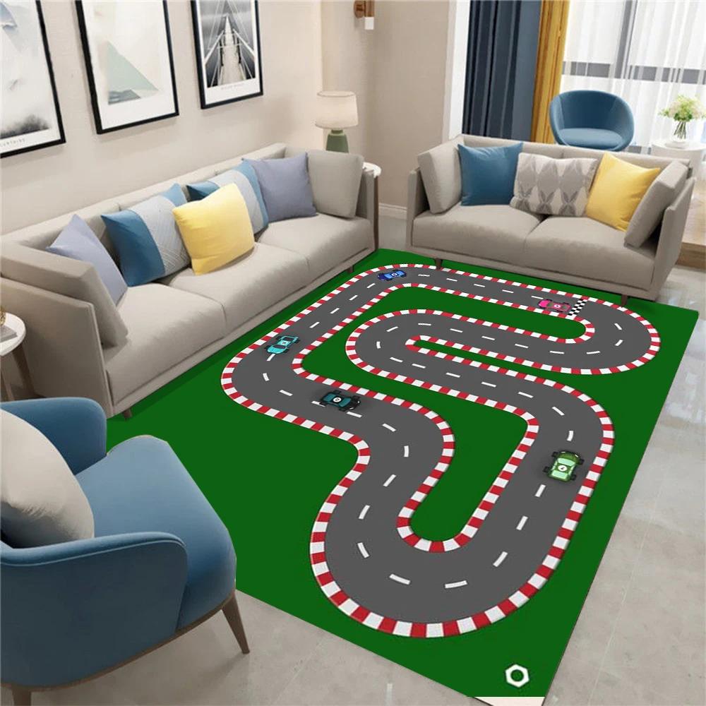 

Car Runway Area Rug Non-Slip Doormat for Kitchen Living Room Bedroom Cute Floor Mat Retro Home Decor Carpet 60*90cm