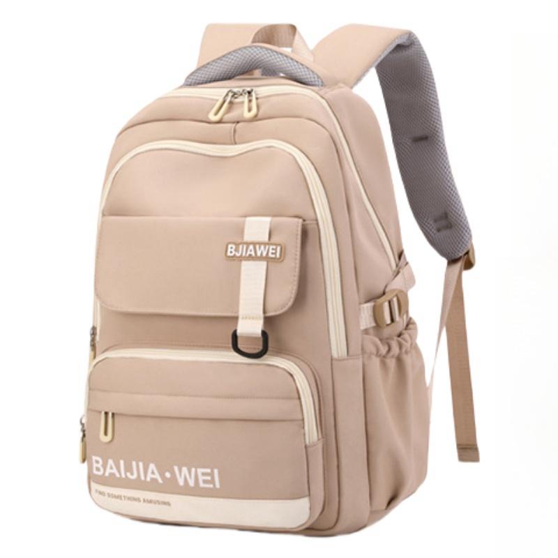 BAIJIAWEI 2024 Summer New Schoolbag High Quality Nylon Waterproof Junior High School Book Bag Lightweight Big Capacity College Student Travel Backpack