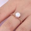 Women 'S 925 Sterling Silver Moonstone Ring White Opal Ring Engagement Band Silver Jewelry Ring Wholesale