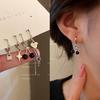 Korean Pearl Tassel Earrings with Silver Needle