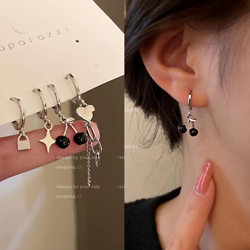 Korean Pearl Tassel Earrings with Silver Needle