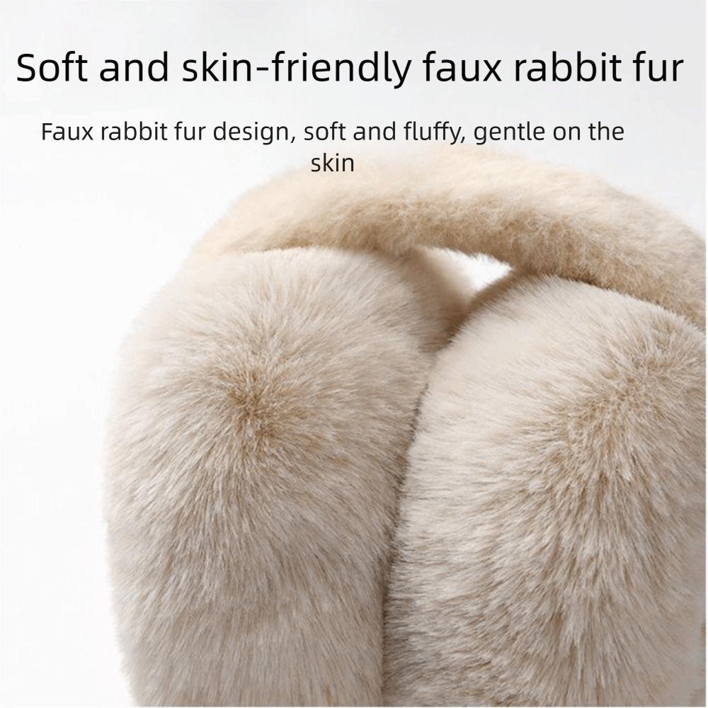 Solid Color Imitation Fur Plush Earmuffs Folding Foldable Ear Cover Comfortable Ear Muffs  Student