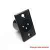 3-5 Core Metal XLR Panel Mount Socket, Male & Female Audio Connector