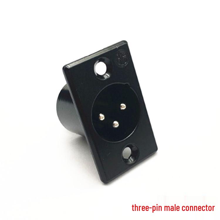 3-5 Core Metal XLR Panel Mount Socket, Male & Female Audio Connector