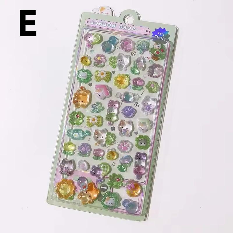 Cute Cartoon 3D Stickers Kawaii Deco Stickers Diy Phone Luggage Motorcycle Laptop Suitcase Decal Sticker