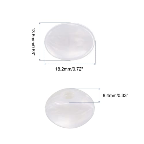 PATIKIL Guitar Tuning Peg Button Machine Heads, Oval and Concave Acrylic Buttons, White, for Electric, Folk, and Acoustic Guitars, with 6 Screws and 1