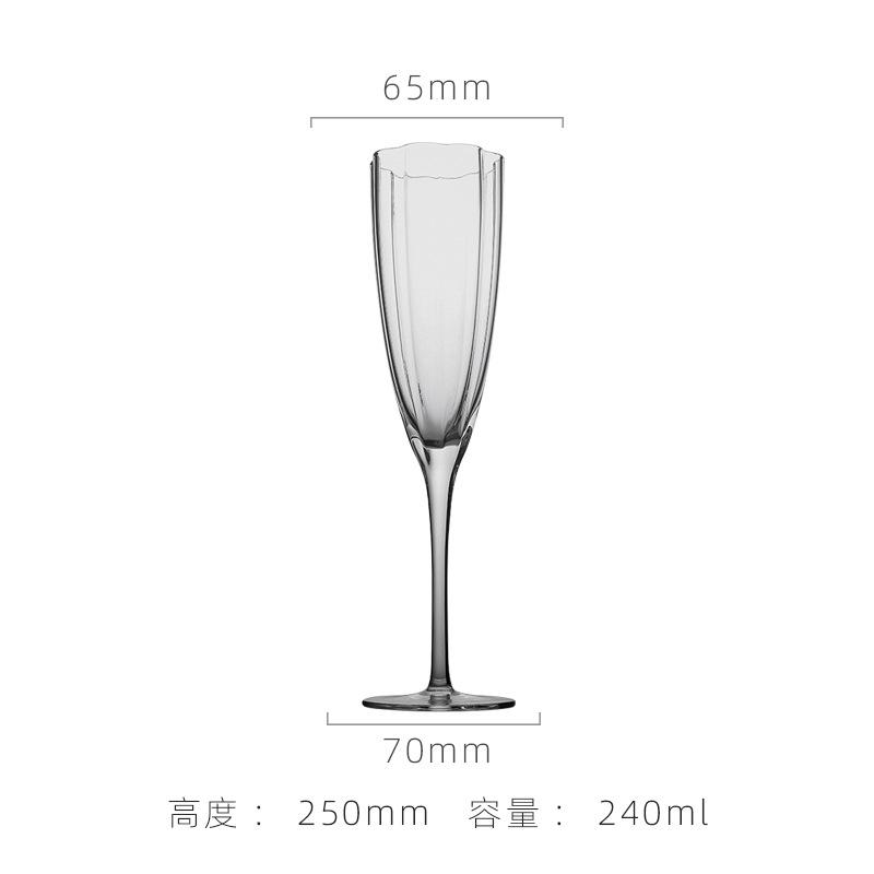 Creative Cocktail Glass with Reverse Mouth High-value Tulip Glassware High-heeled Wine Glass Juice Glasses