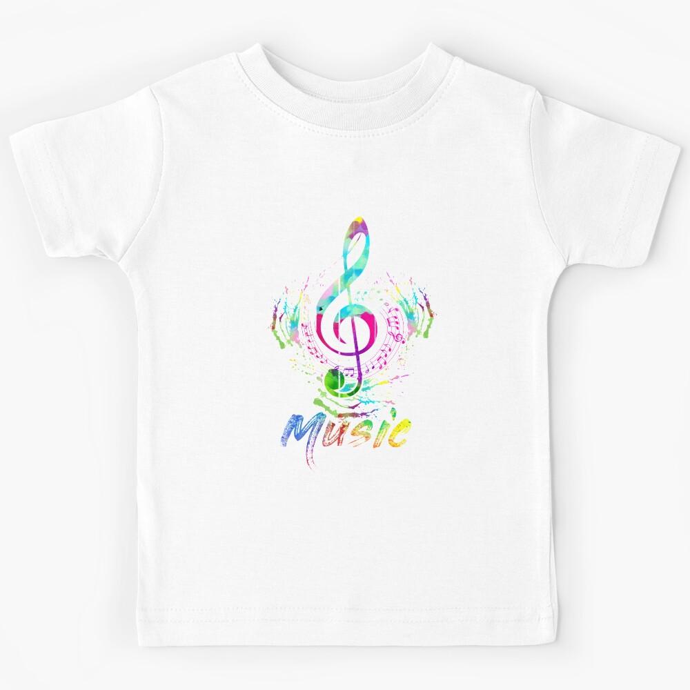 Funky Colorful Music Treble Clef Musical Note Kids T-Shirt 140
