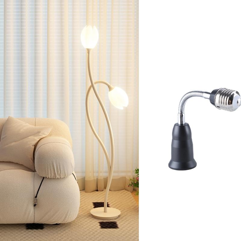 Adjustable E27 to E27 Light Bulb Socket Extender 360 Degree Swivels for Various E27 Lamp, 19cm
