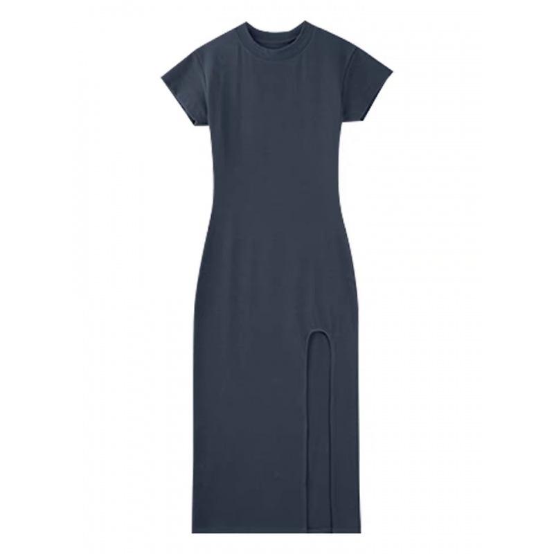 Dámské letní nové temperamentní dlouhé šaty s rozparkem v pase a tenké