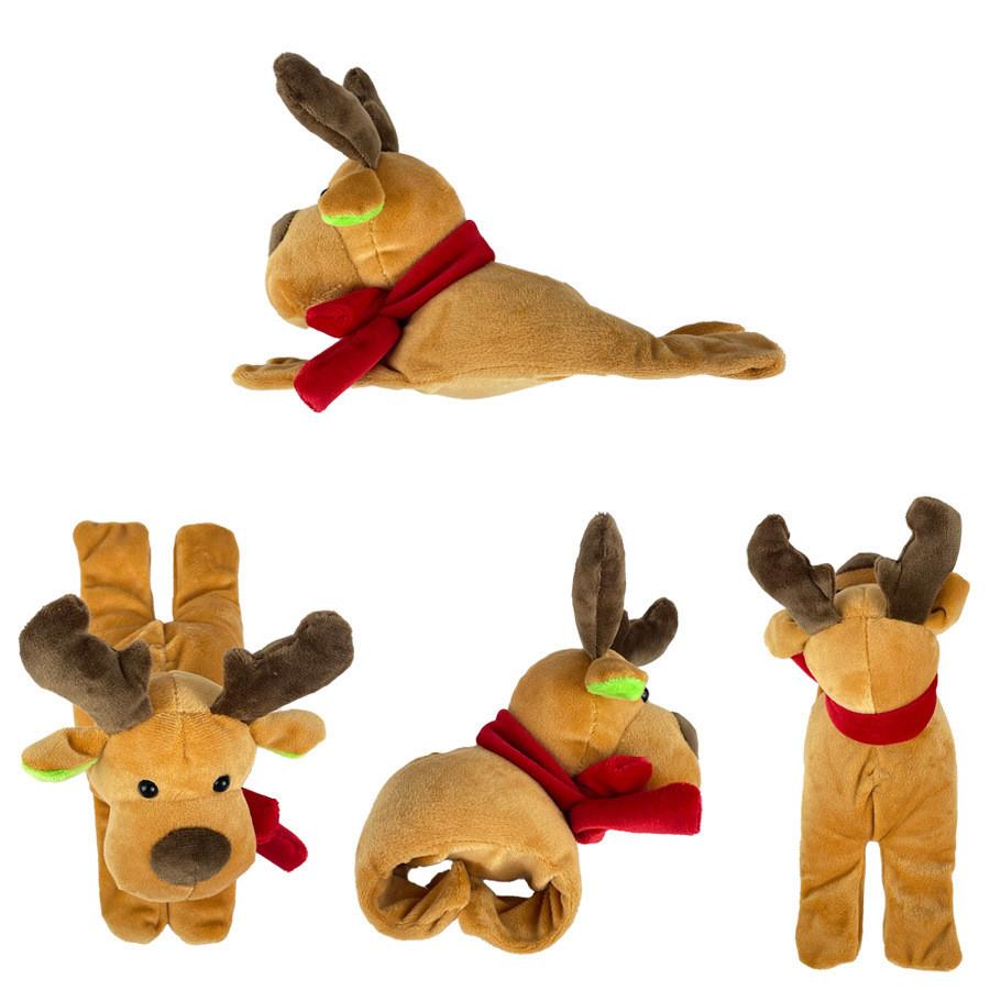 Creative Christmas Santa Reindeer Light Up Music Wristband Festive Gift For Holidays