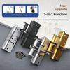 3 In 1 Auto Self Closing Door Spring Hinge 90 Degree Positioning Rustproof Heavy Duty for Interior Wooden Home Doors