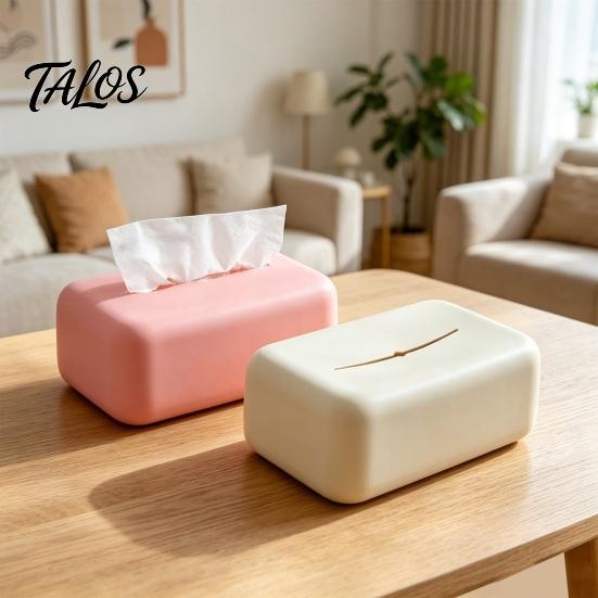 Silicone Tissue Box, Soft Elastic Easy To Clean Napkin Organizer, One-Piece Molding Smooth Surface Tissue Paper Box