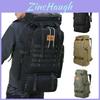 Mochila Militar Outdoor de Lona de 80L para Camping, Caminhadas, Trekking, com Alças de Ombro em Malha Respirável e Grande Capacidade