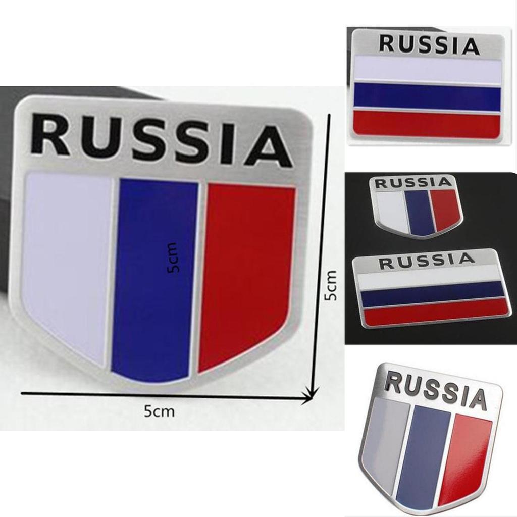 Russian Flag Metal Auto Stickers Badge Emblem Decal For Stylish Car Decoration