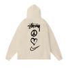 Mens Oversized Hooded Sweatshirt With Bold Letter Print Cotton Blend Loose Fit Daily Wear
