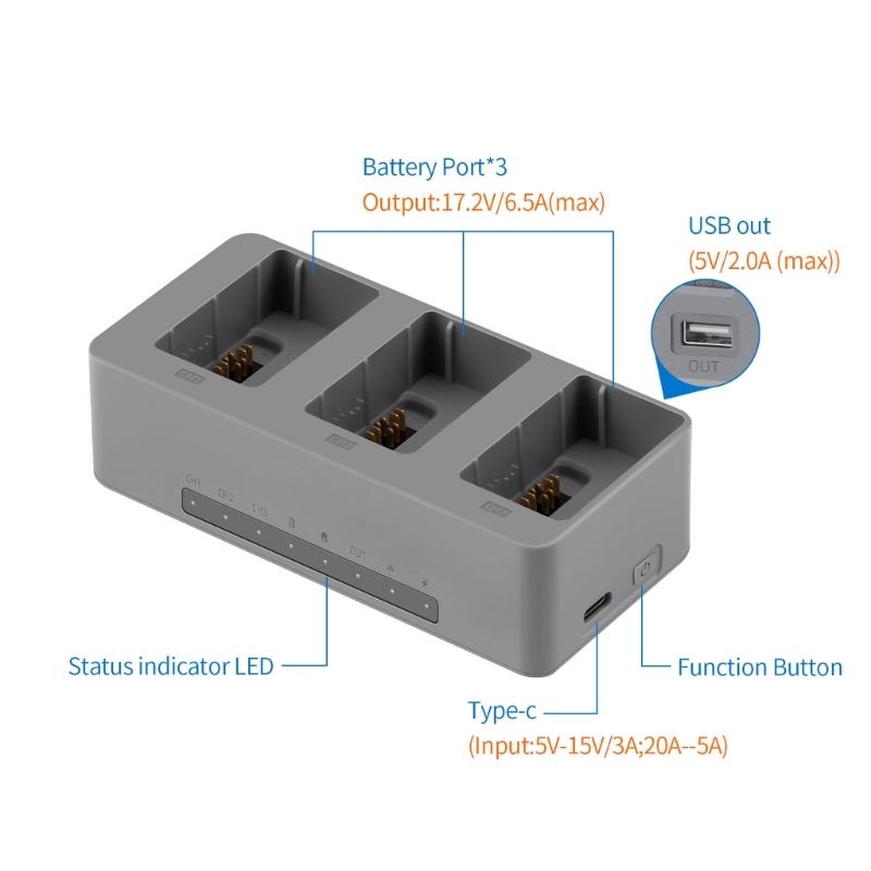 Portable 100W Battery Fast Chargers Charging Station For Avata 360 Drones Batteries Features Overcharge Protections