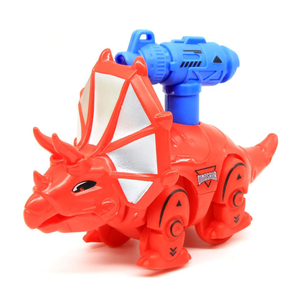 Press Red Dinosaur Pressing Inertia Sliding Children Toy Car For Toddler Play