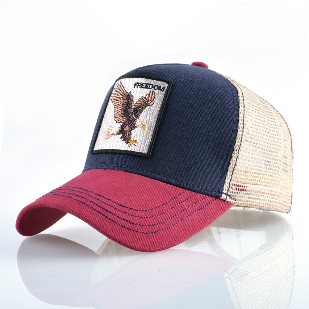 Animal Embroidery Baseball Cap Male Truck Driver Hat Female Cap Outdoor Net Hat