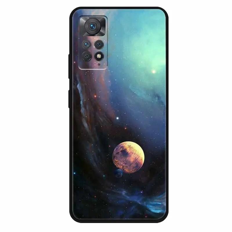 Funda For Xiaomi Redmi Note 11 Pro 5G Case Cool Space Soft Silicone TPU Covers For Xiaomi Redmi Note 11Pro 5G Wolf Protect Shell