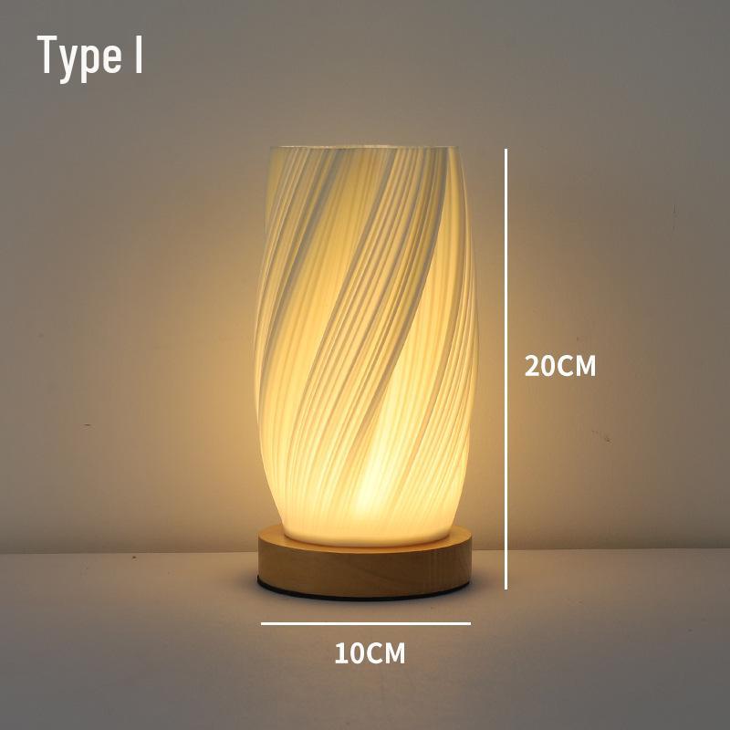 3D Printed RGB Dimming Cream-Style Bedside Lamp