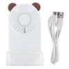 Mini Fan USB Rechargeable Foldable Adorable Design Adjustable Speeds Compact Portable Strong Power Source Handheld Fan LED Light For Indoor Outdoor