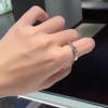 S925 sterling silver moissanite women's niche design shining universe star ball revolving ring platinum high-end jewelry gift