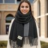 New Winter Cashmere Scarf For Women Long Warm Cashmere Shawl Hijab Wrap Female Solid Pashmina Bandana Head Scarf Bufanda