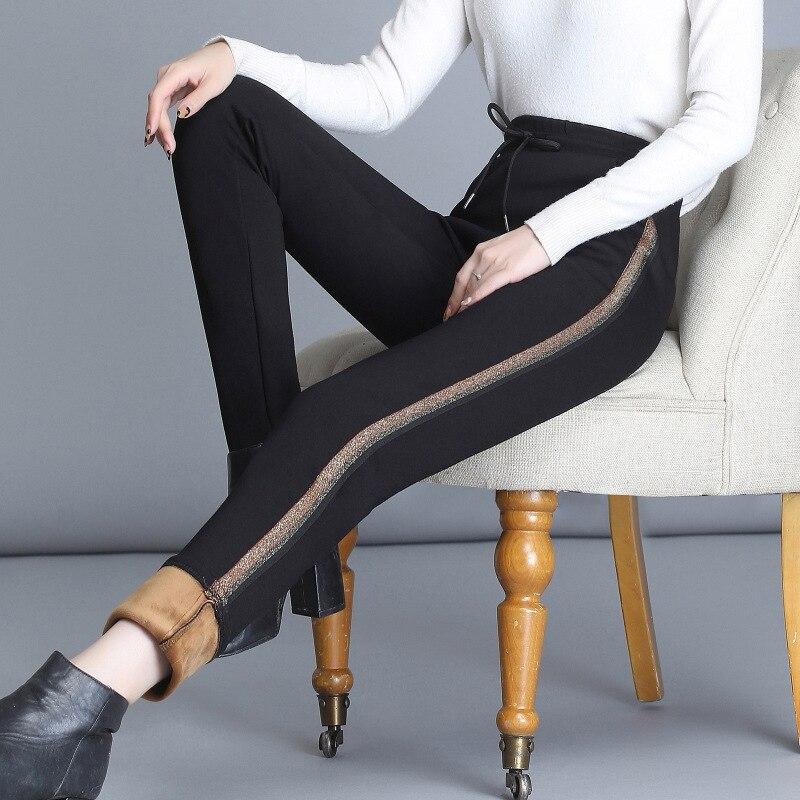Winter Women Hight Waist Solid Color Slim Comfortable Casual Stretchy Thicken Thermal Legging Women Leggings Velvet Warm Pants