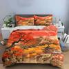 """Herbstlandschaft Chinesisches Kunstwerk Set" Weiche Bequeme Bettbezug Bettwäsche Set Enthalten 1*Bettbezug & 2*Kissenbezüge Geschenk"""