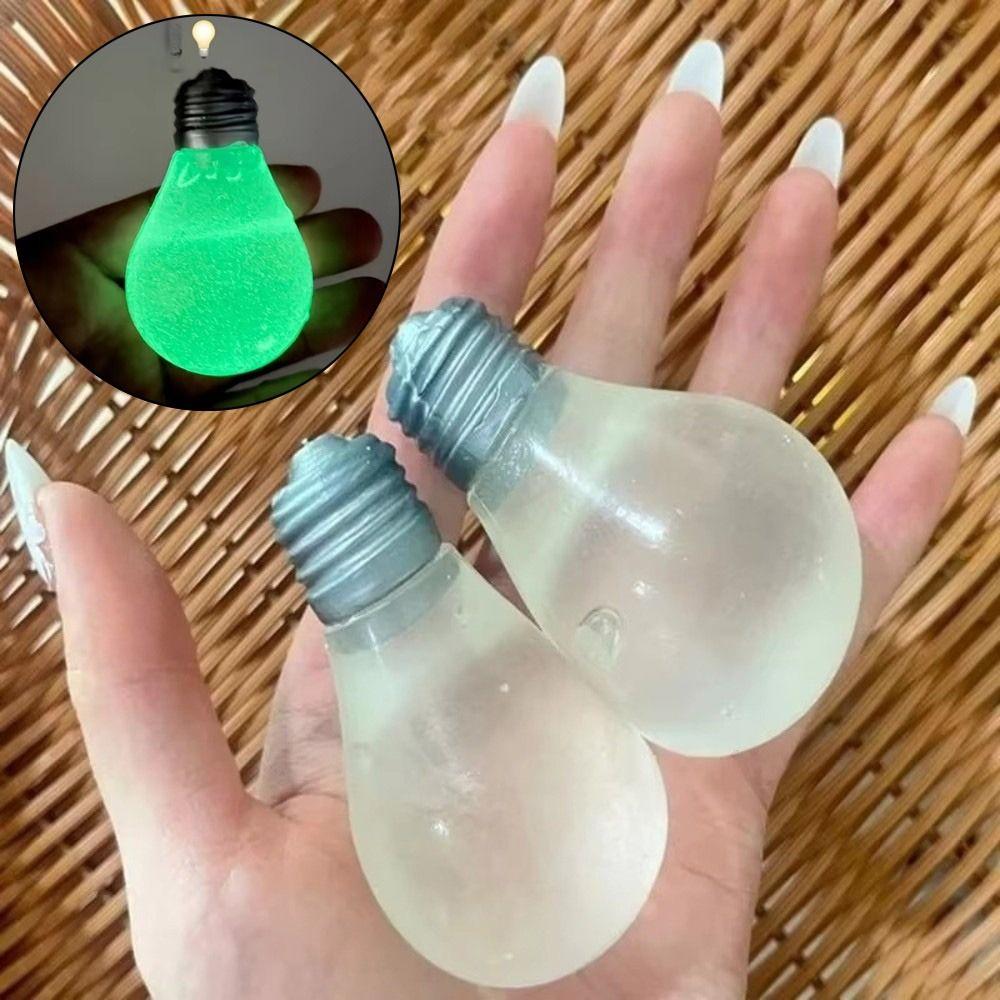 Stress Relief Light Bulb Squeeze Toy Slow Rebound Sensory Fidget Toy New Light Bulb Pinch Toy  Kids