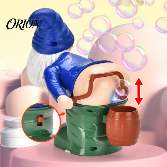 Santa Farting Bubble Maker Christmas Automatic Blower, Musical Machine with Flashing Lights, Gnome Battery Operated for Kids Snowman Funny Sound Party