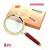 60mm 80mm 100mm Lens Handheld Magnifying Glass 10X High-Definition Retro Magnifier Eye Loupe Magnifying Glasses