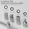 Professional Automotive Mechanic Socket Set Contains 18 Alloy Steel Socket Nonslip Design Tool And Portable Storage Box