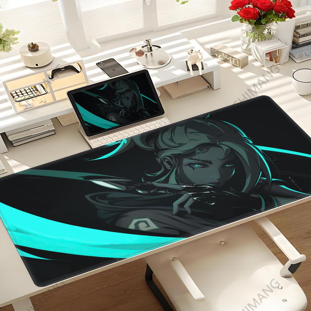Hot Game Valorant Jett Mouse Pad XXL Gaming Accessories Office Gamer Keyboard Desk Mat NonSlip Laptop Large rubber Mouse pad