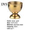 Egg Cup 40ml Eco-friendly Rust-proof Stainless Steel Boiled Holder Container for Bar