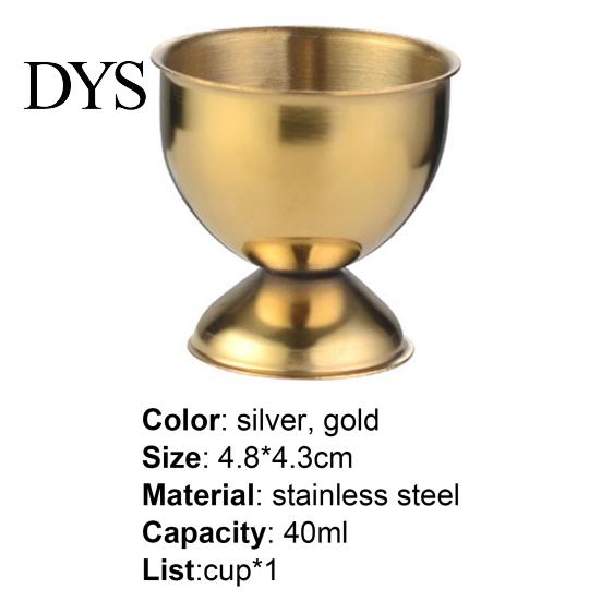 Egg Cup 40ml Eco-friendly Rust-proof Stainless Steel Boiled Holder Container for Bar