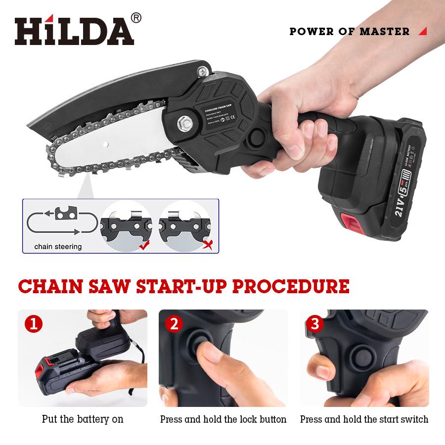 HILDA 550W Electric Lithium Chainsaw for Southeast Asia