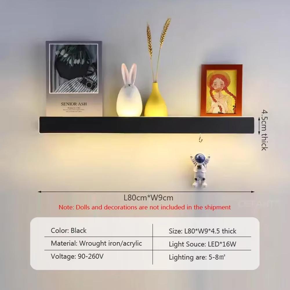 Modern LED Wall Lamp Shelf Wall Sconce 40/60/80/100CM For Bedroom Living Room Study Room Hallway Hotel Interior Decorative Light