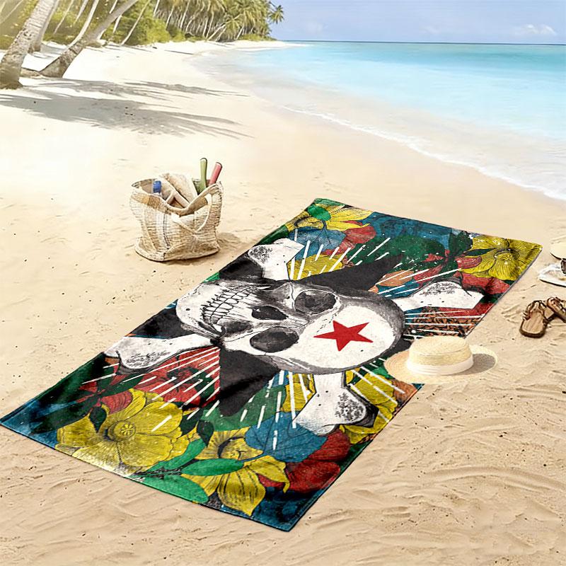 Die Toten Hosen Print Beach Towel, Large Soft Quick Dry Towel for Beach Camping Swimming