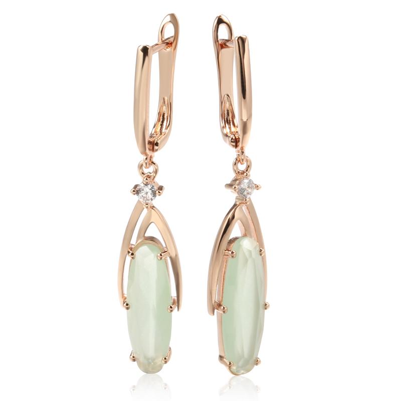 

Уникальные висячие серьги с зеленым цирконом для женщин, винтажные персональные ювелирные аксессуары зелёный