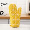 Silicone Lined Oven for Baking Heat Thick Resistant Gloves 2Pcs Cotton Mitts Grilling Multi-purpose Kitchen Microwave Non-Slip Hot Pots