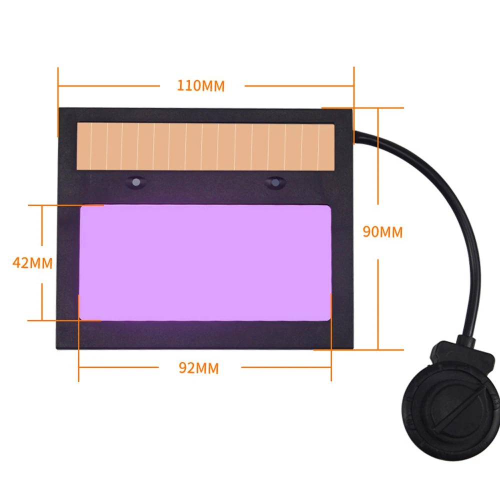 Solarbetriebene, automatisch dimmbare Schweißmaske, am Kopf montierter LCD-Bildschirm, Lichtbogensensor, breite Abdeckung, Schweißhelm
