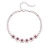 Bracciale Zaffiro Colore Rubino Naturale da Donna Argento S925 Colore Gioielli Tesoro