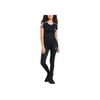 Adidas Originals Solid Stripe Logo Crew Neck Short Sleeve T-Shirt Women Tops Black HM4710