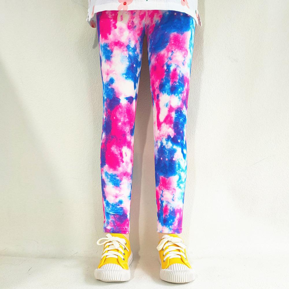 Kids' Spring/Summer Printed Milk Silk Stretch Base Layer Pants