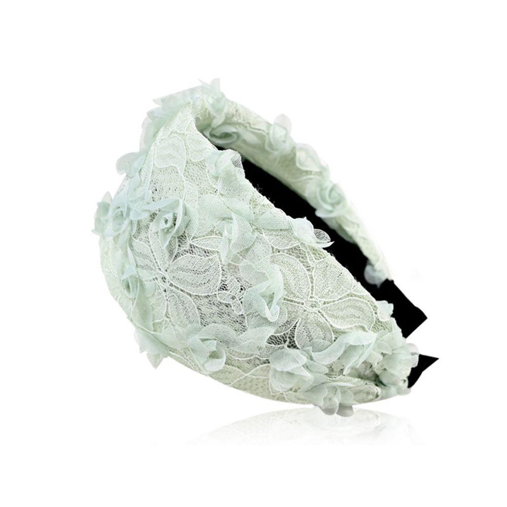 Wide Hair Hoop Mesh Spring With Gear Lace Headband Flower Headband Korean Hairbands Women Hair Hoop