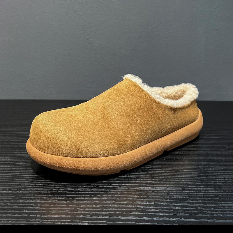 

2025Новые Зимние Мужские Ботинки Горячая Распродажа Тапочки Теплая Мужская Обувь Нескользящая Плюшевая Удобная Уличная Универсальная Мужская Обувь для Ленивых 46 жёлтый