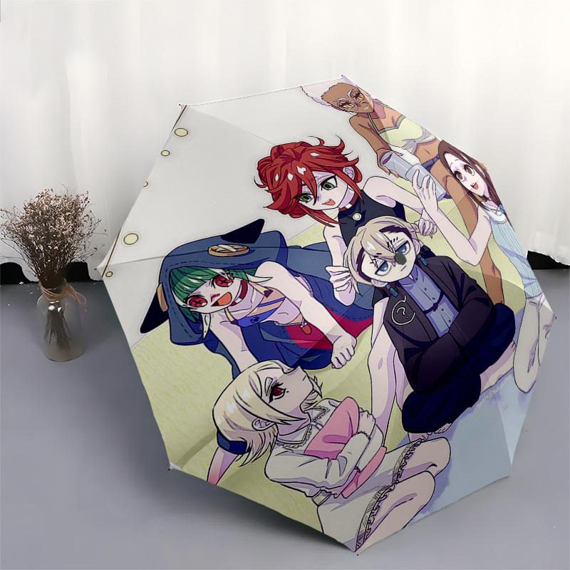 1pc Outdoor Umbrella with Anime Characters | Automatic Opening & Closing | Portable 3-Fold Design | 8-Rib Iron Frame | Perfect Gift for Fans, Traveler