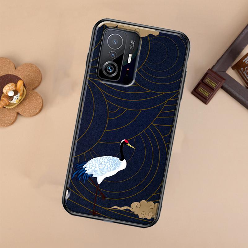 Red-crowned Crane Birds Style Case For Xiaomi POCO X7 X6 X5 X3 Pro F3 F5 F6 M6 Pro 13 14 Ultra 11T 12T 13T 14T Pro Cover